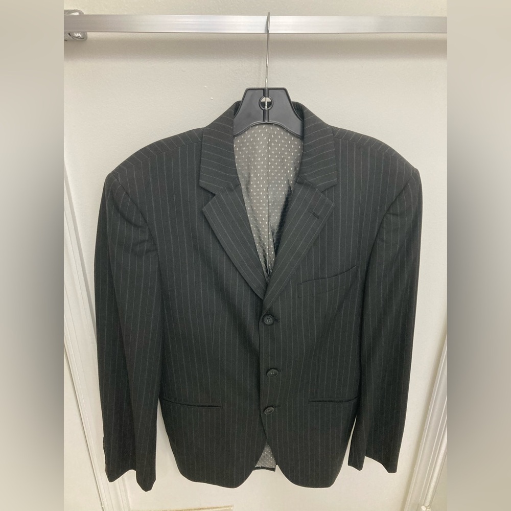 JF J.Ferrar Charcoal Pinstripe Blazer